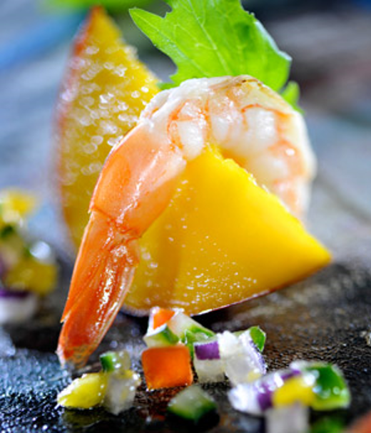 Garnalen met mangosalsa 