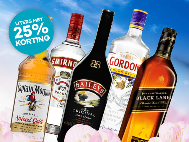 Liters met 25% korting