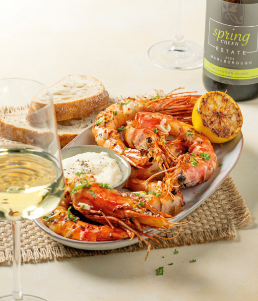 Geroosterde gamba's met alioli 