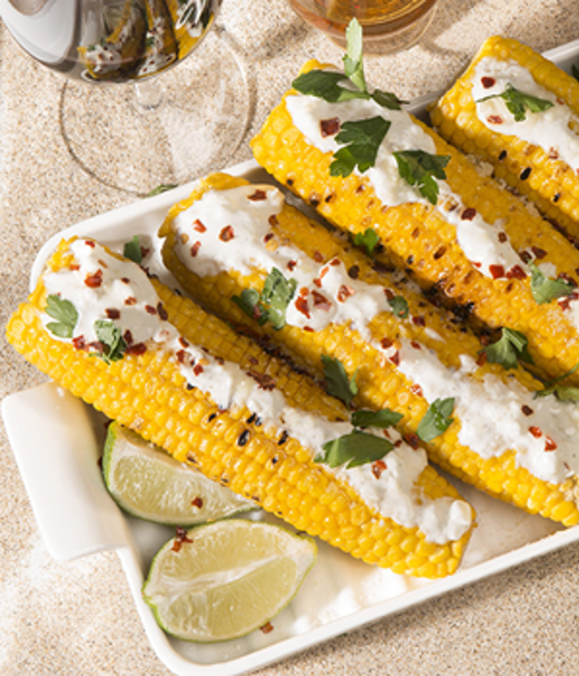 Pittige maiskolf Van de grill