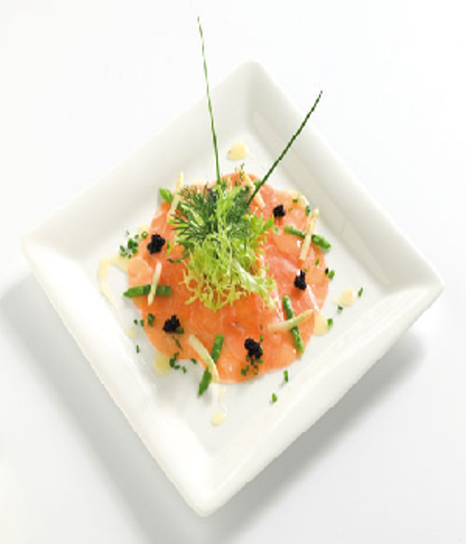 Carpaccio van Schotse zalm met whiskysaus