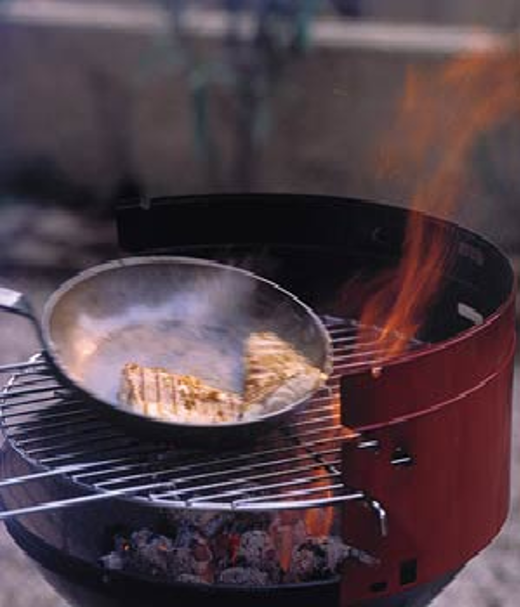 Zeewolf geflambeerd met ouzo