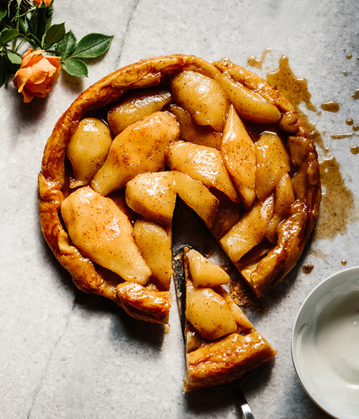 Spiced peren  tarte tatin 