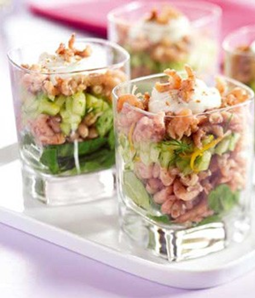 Krabcocktail met garnalen