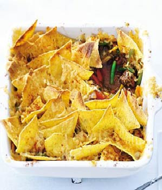 Ovenchili met tortillachips