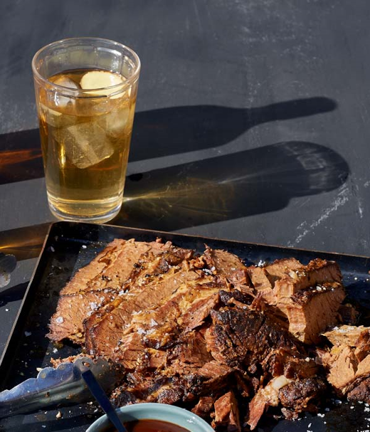 Brisket met Johnnie Walker Whisky Spray 