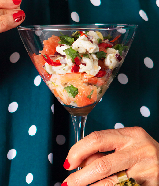 Ceviche met grapefruit 