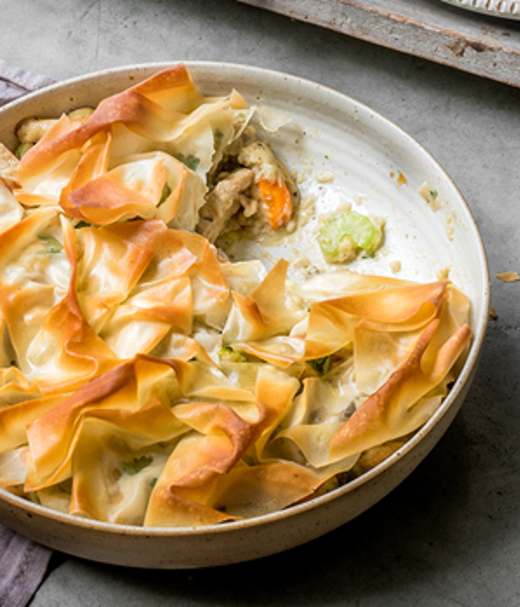 Kippenpastei met filodeeg